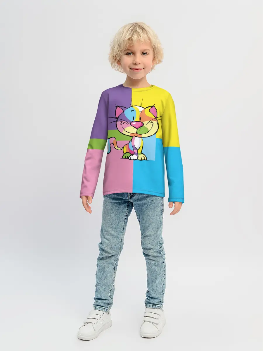 Детский лонгслив / Кот