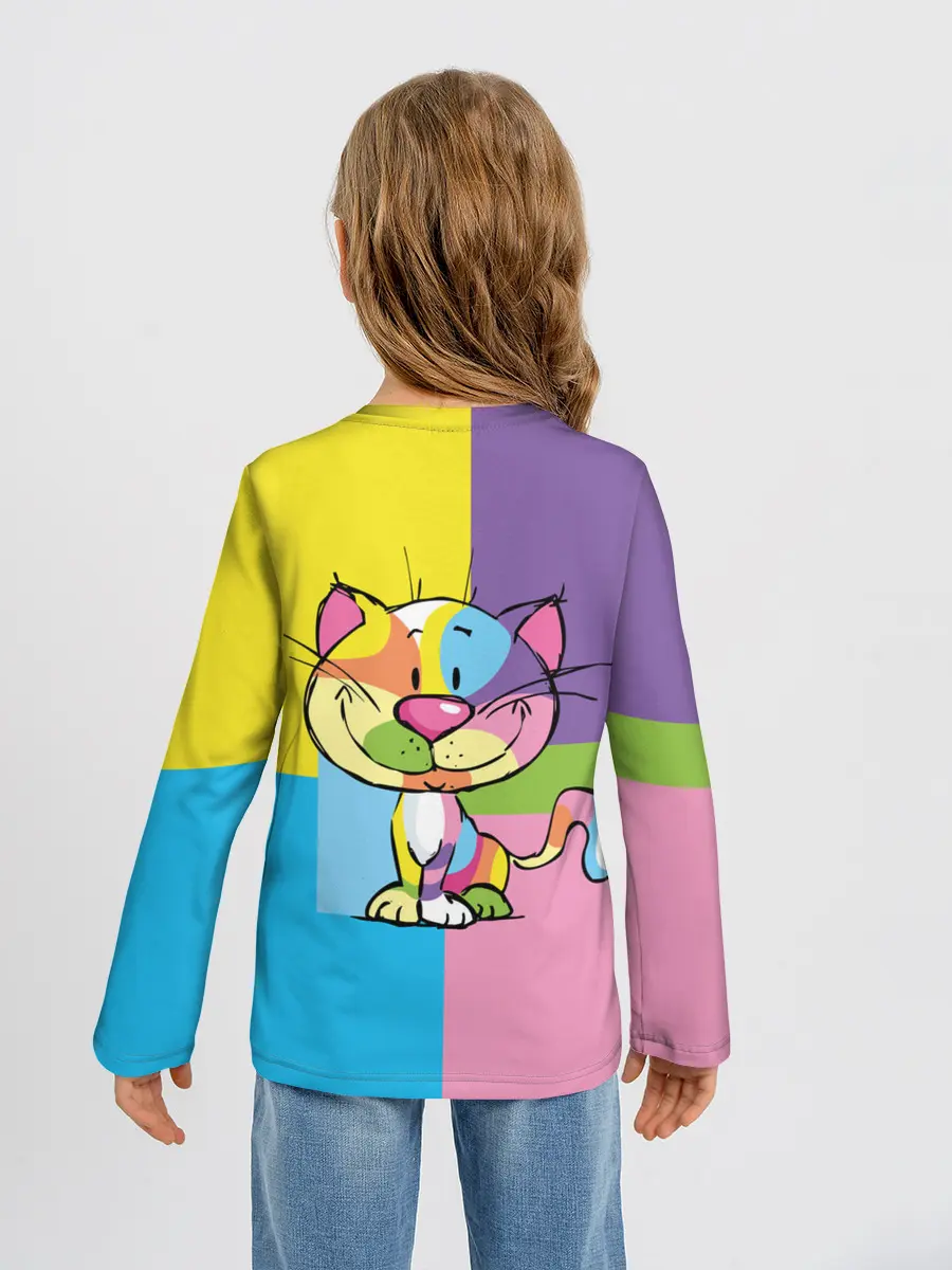 Детский лонгслив / Кот