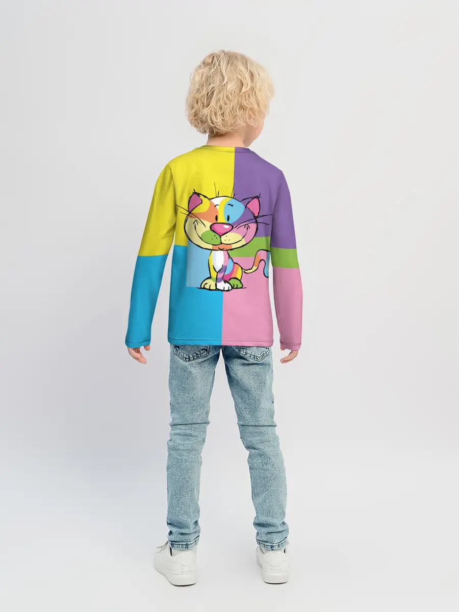 Детский лонгслив / Кот