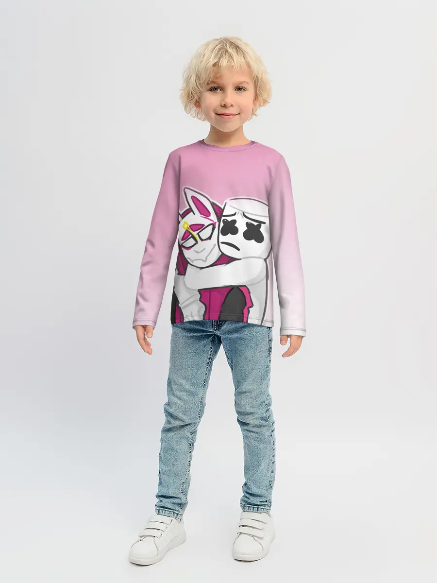 Детский лонгслив / Fortnite Marshmello