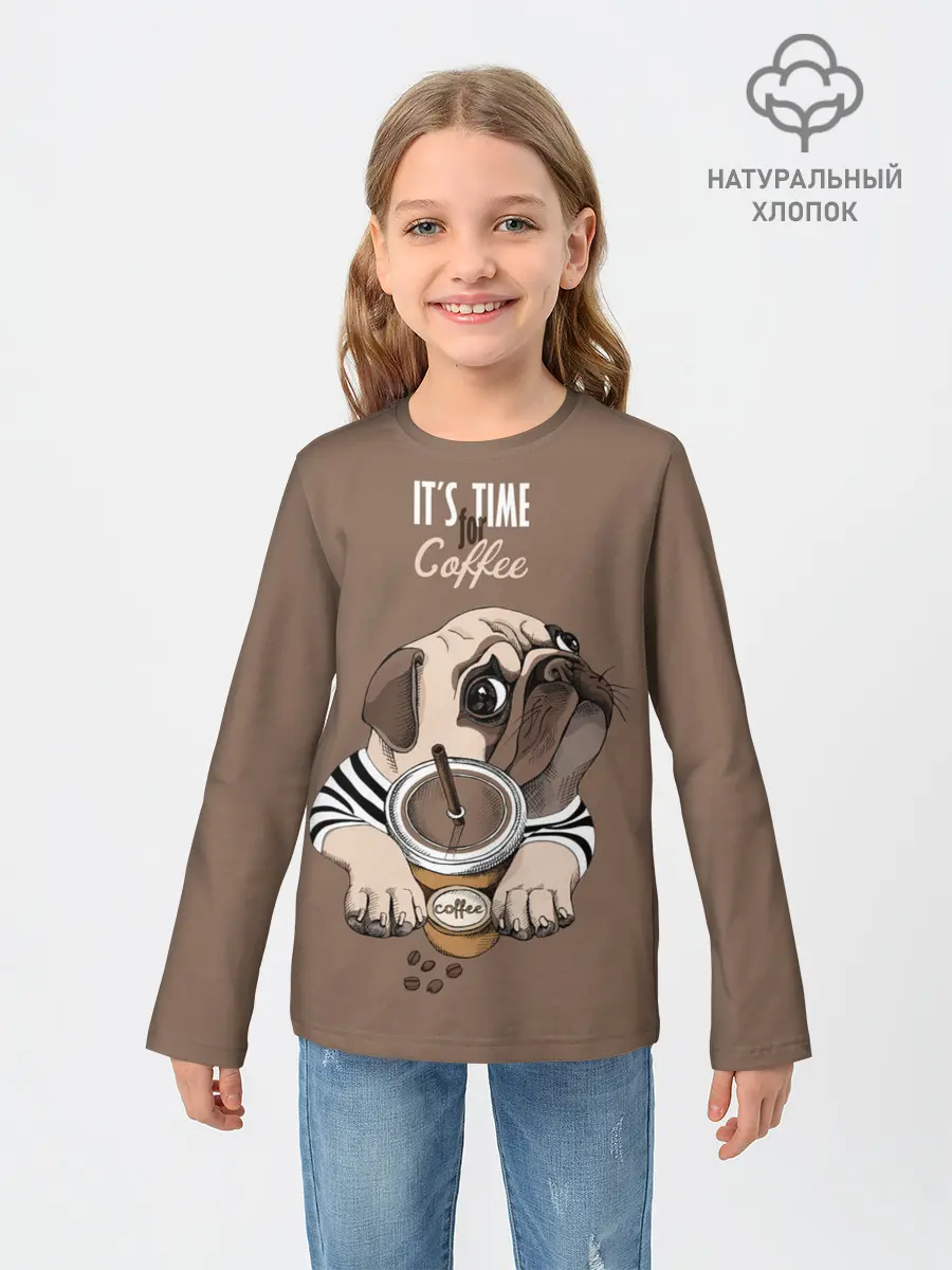 Детский лонгслив / Its time for coffee