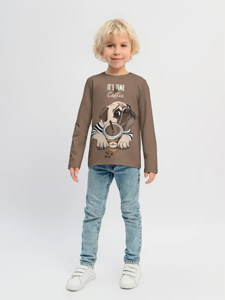 Детский лонгслив / Its time for coffee