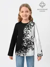 Детский лонгслив / Черно-белый узор.