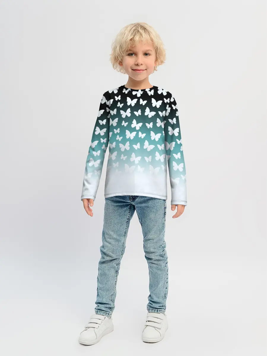 Детский лонгслив / Бабочки