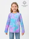Детский лонгслив / Мрамор Tie Dye