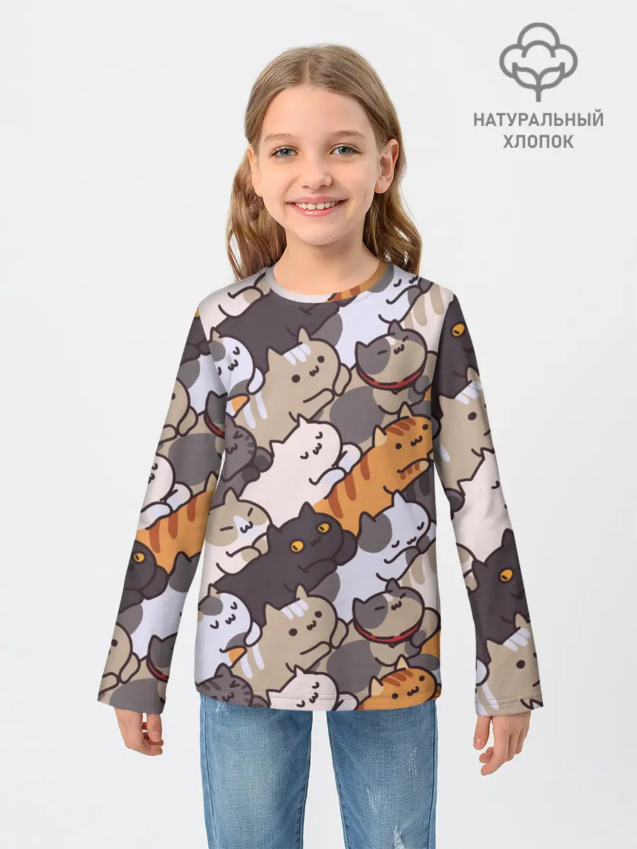 Детский лонгслив / Котомания