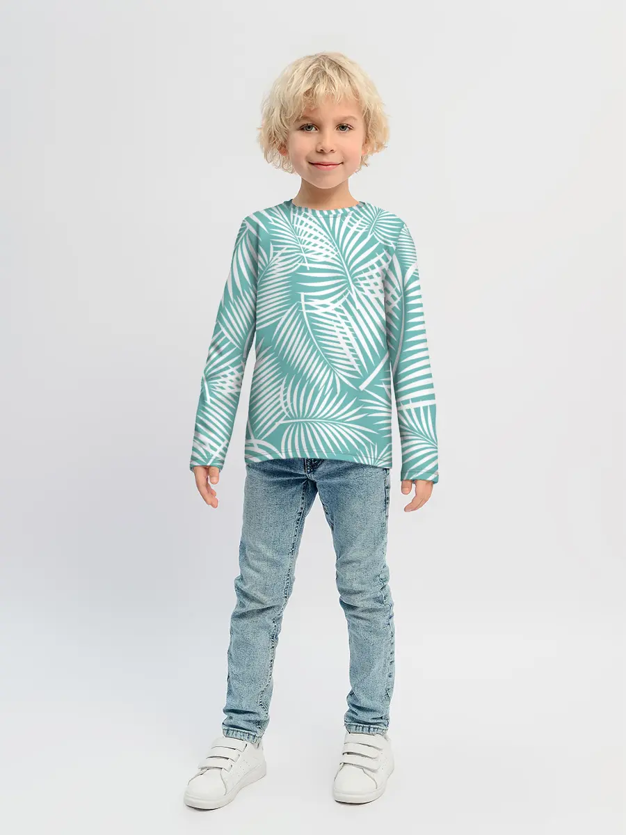 Детский лонгслив / Листья Пальмы