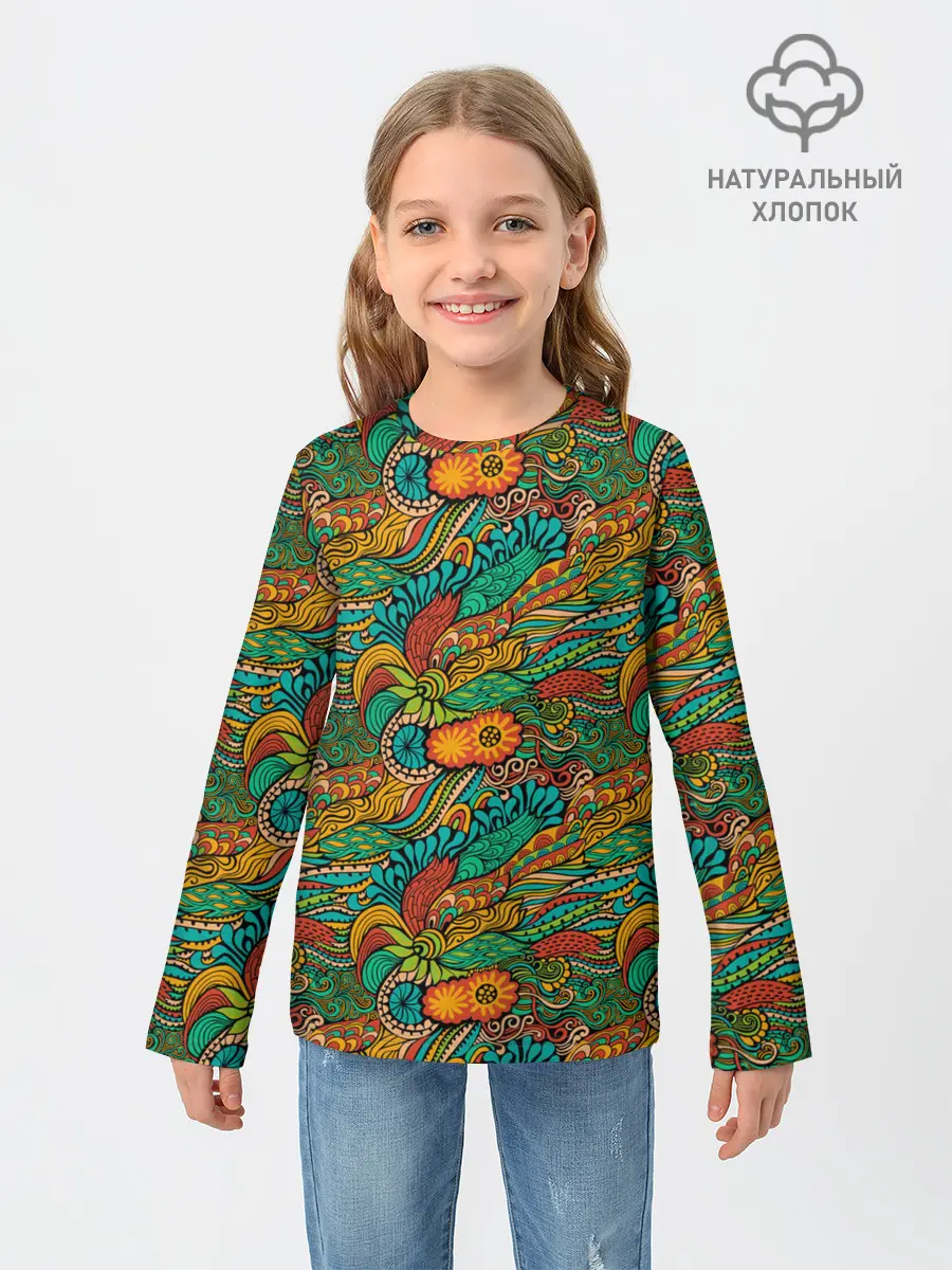 Детский лонгслив / Floral Ornament