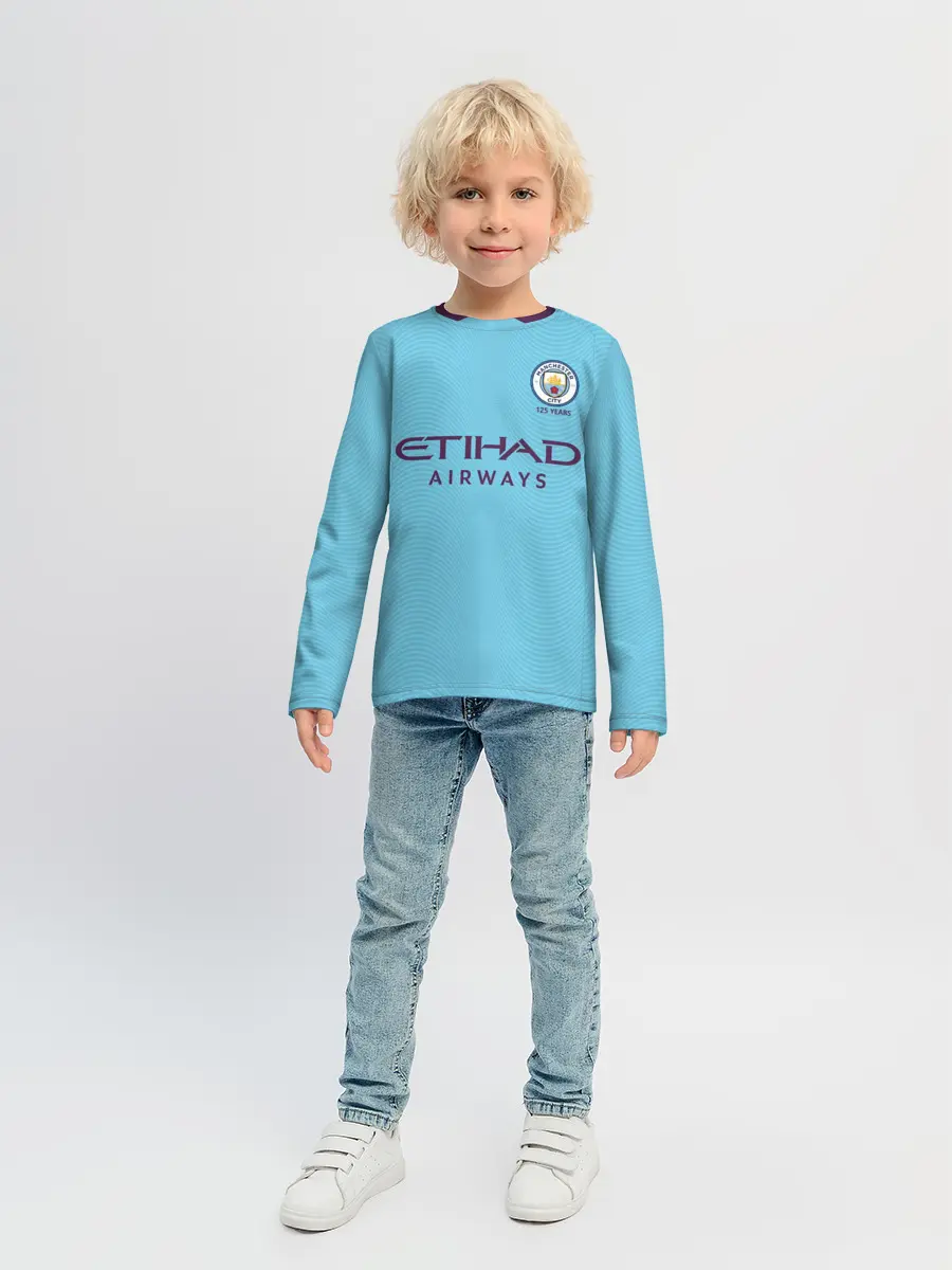 Детский лонгслив / De Bruyne home 19-20