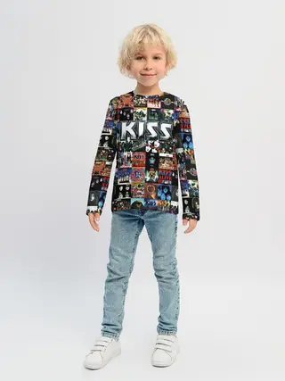 Детский лонгслив / Kiss