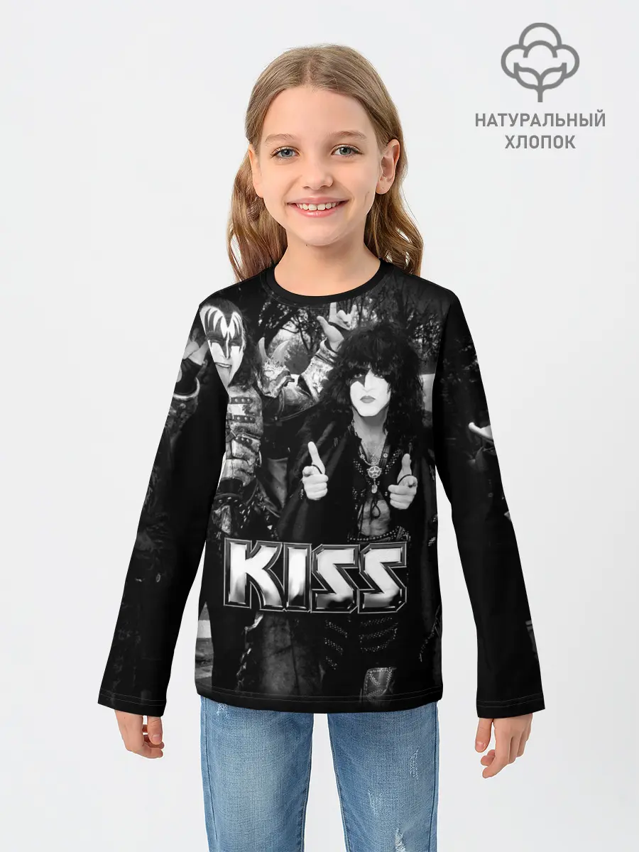 Детский лонгслив / Kiss