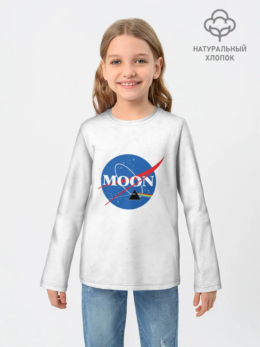 Детский лонгслив / Moon Pink Floyd