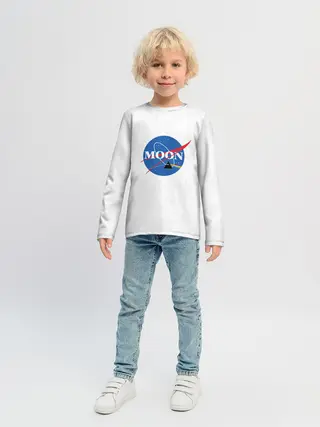 Детский лонгслив / Moon Pink Floyd
