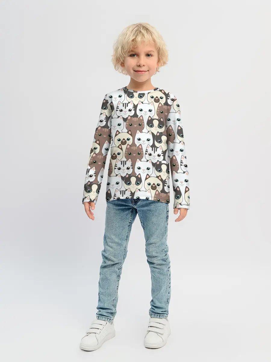 Детский лонгслив / Котики
