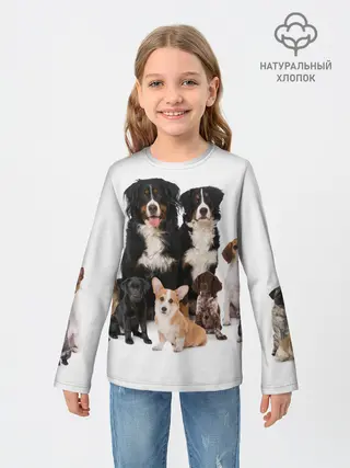 Детский лонгслив / Породистые собаки
