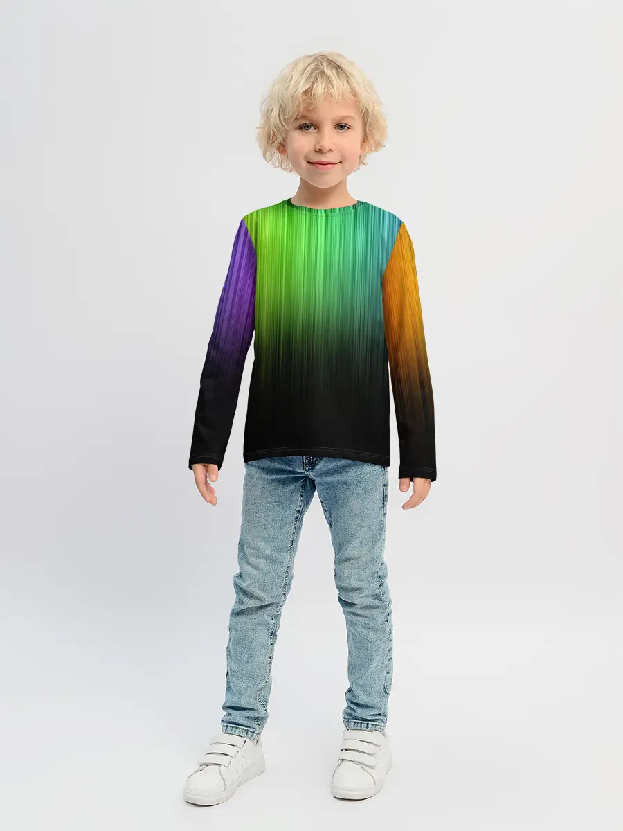 Детский лонгслив / Неоновый Свет