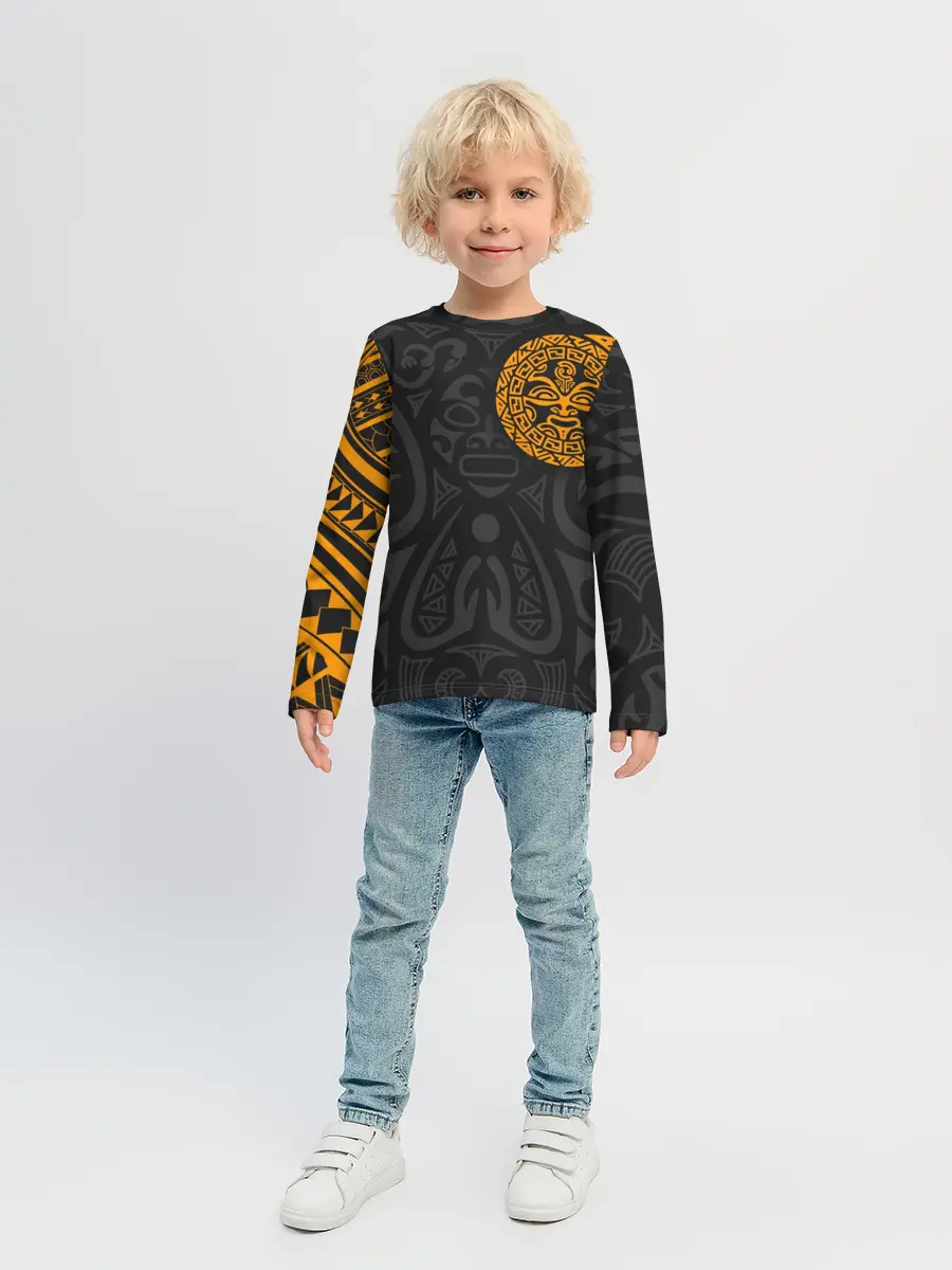 Детский лонгслив / Polynesian tattoo