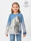 Детский лонгслив / Белый скакун
