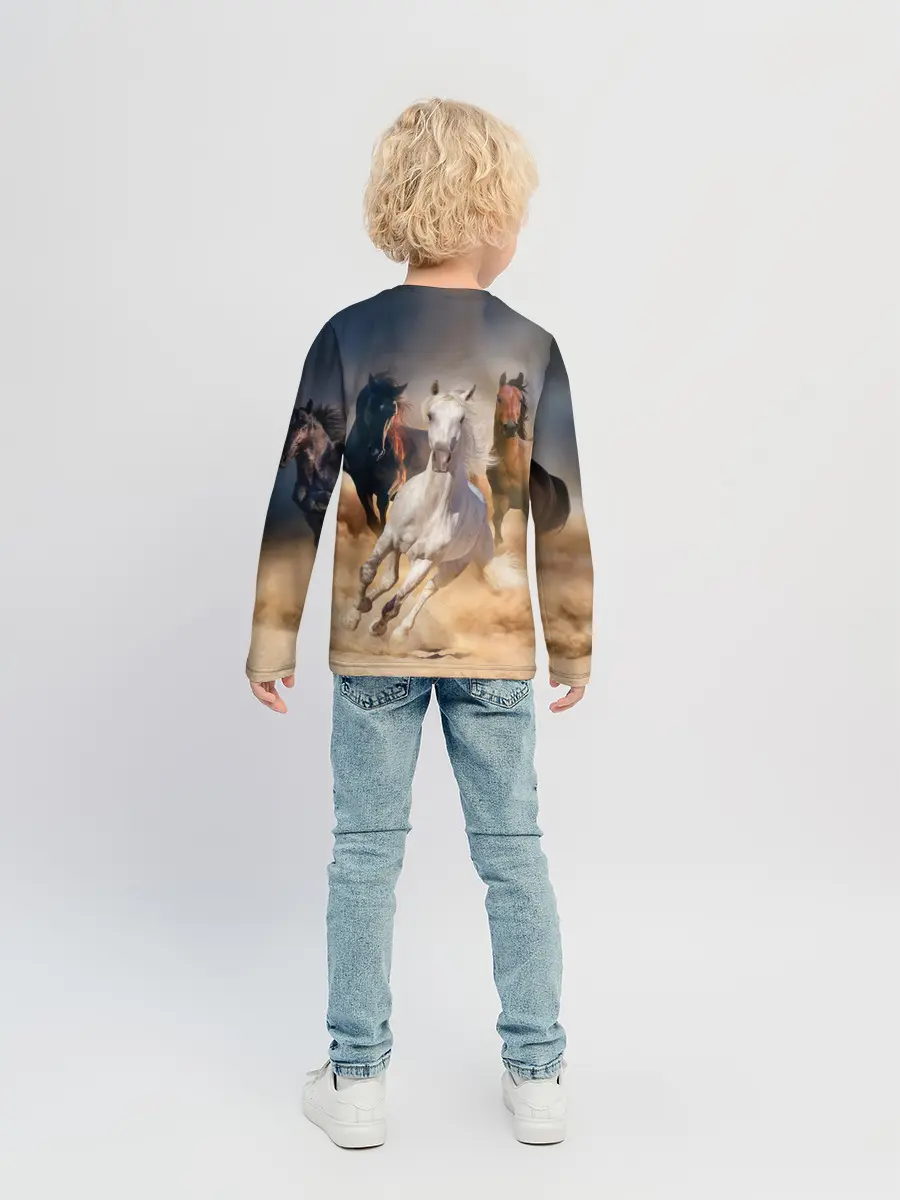 Детский лонгслив / Табун