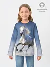 Детский лонгслив / Белая лошадь