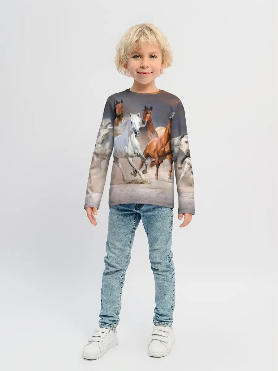 Детский лонгслив / Табун