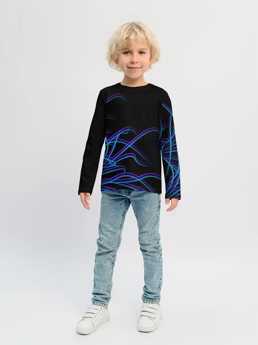 Детский лонгслив / Неоновые Щупальцы