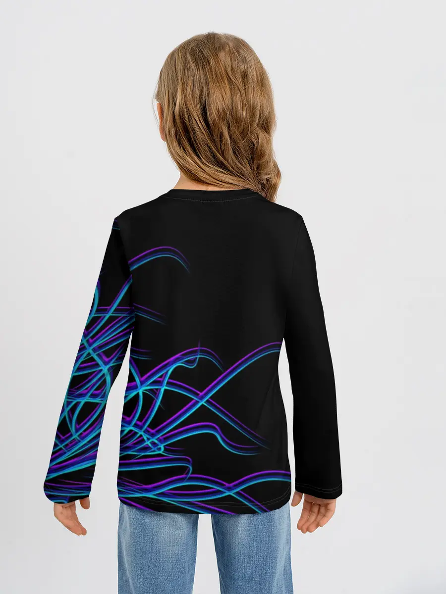 Детский лонгслив / Неоновые Щупальцы