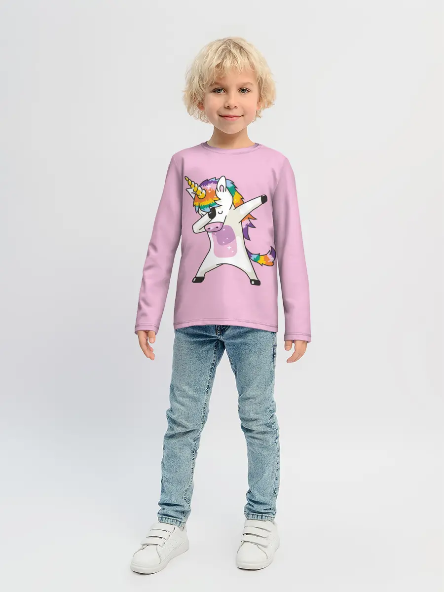 Детский лонгслив / Единорог