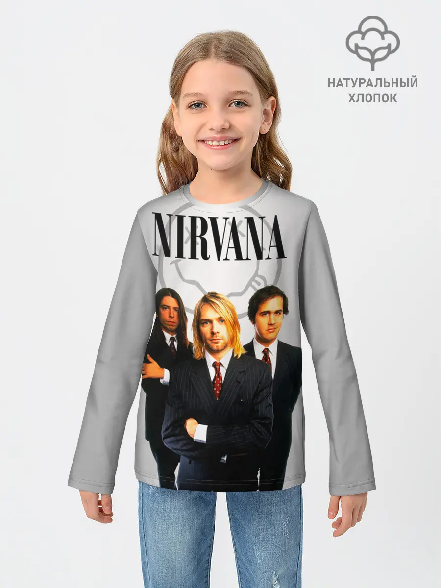Детский лонгслив / Nirvana