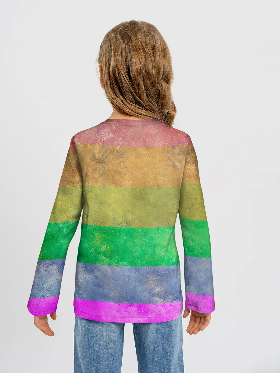 Детский лонгслив / Радужный Ленин