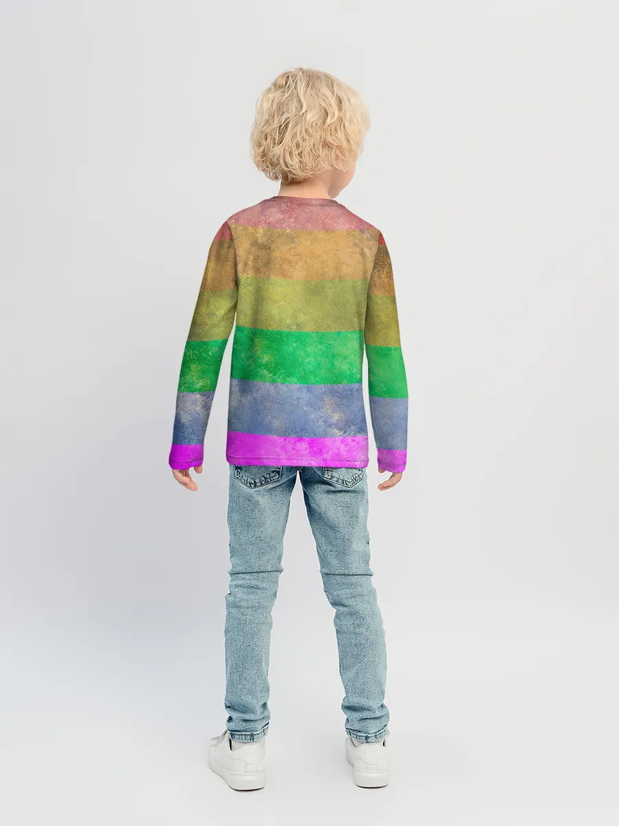 Детский лонгслив / Радужный Ленин