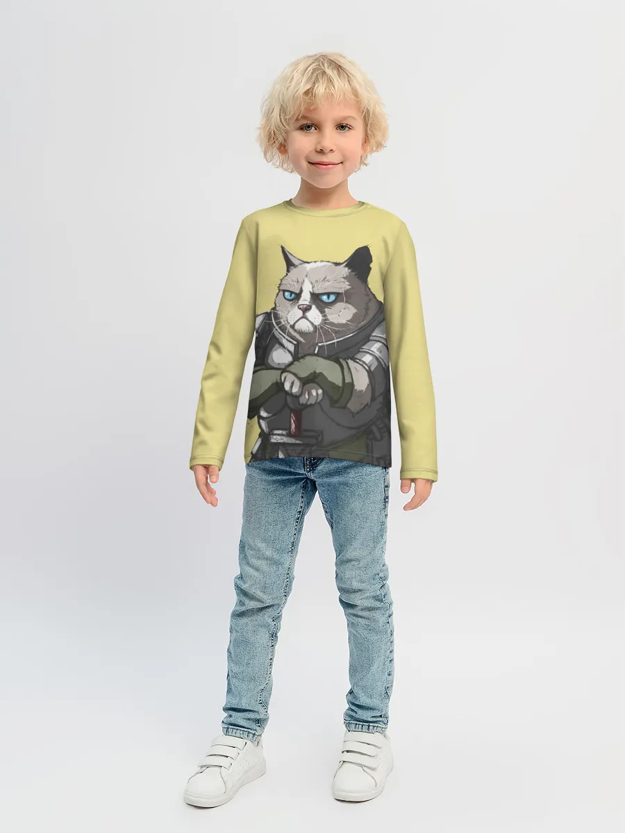 Детский лонгслив / Кот
