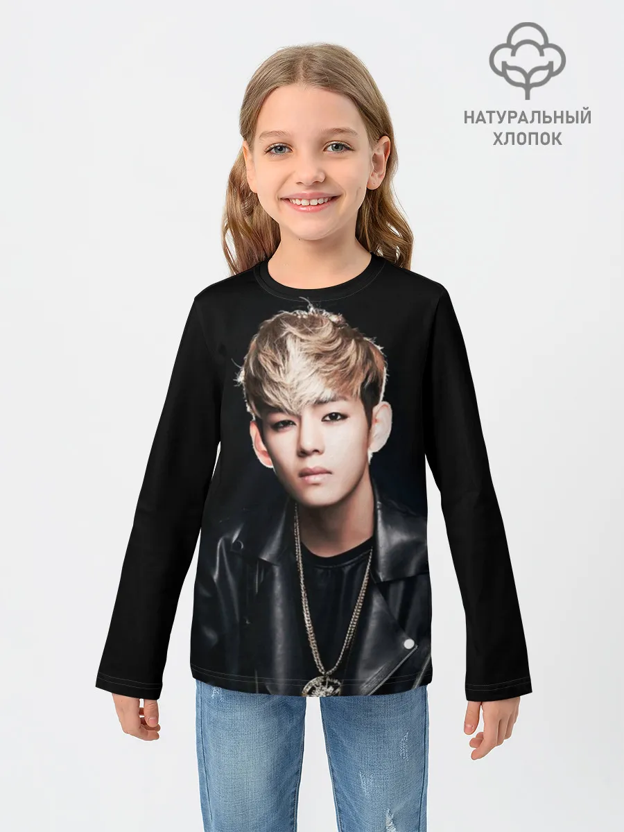 Детский лонгслив / Вишня