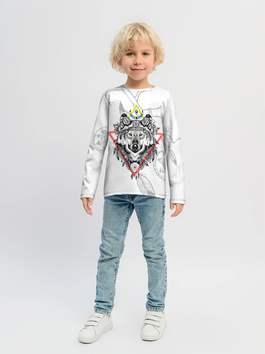 Детский лонгслив / Волк