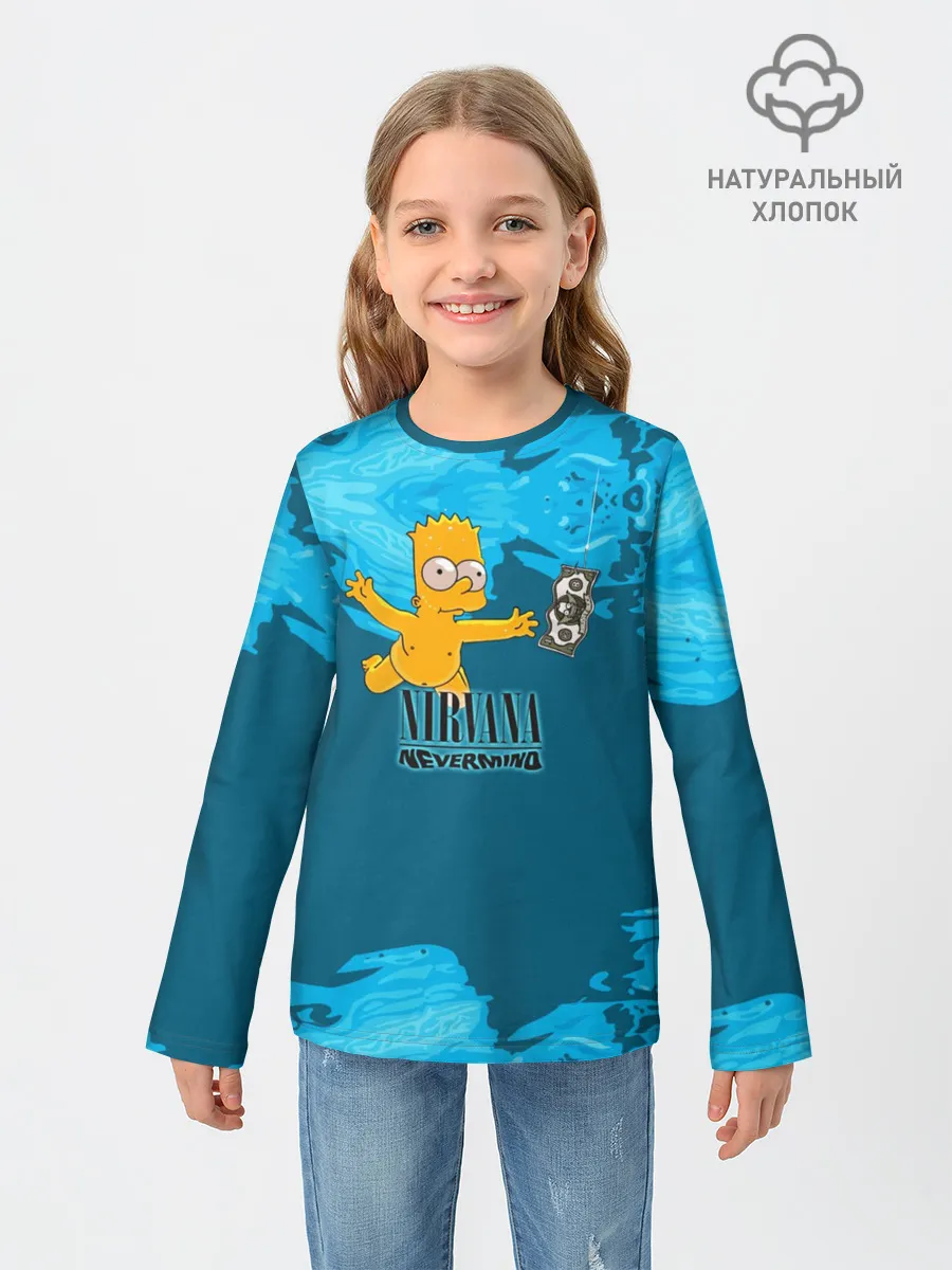Детский лонгслив / Nirvana & Simpson