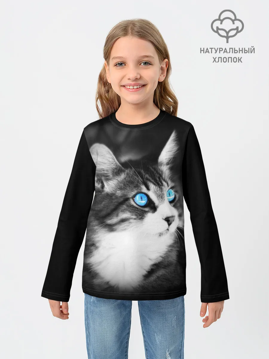 Детский лонгслив / Кот