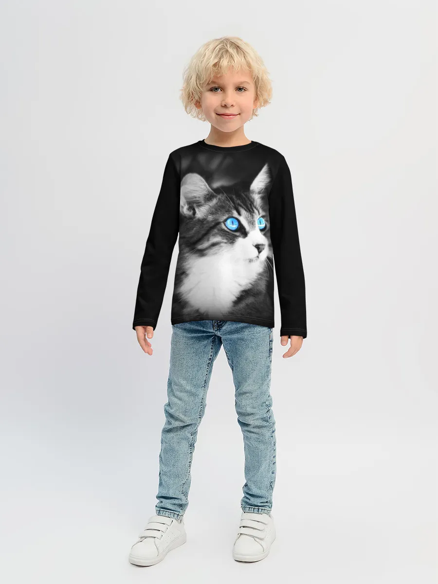 Детский лонгслив / Кот