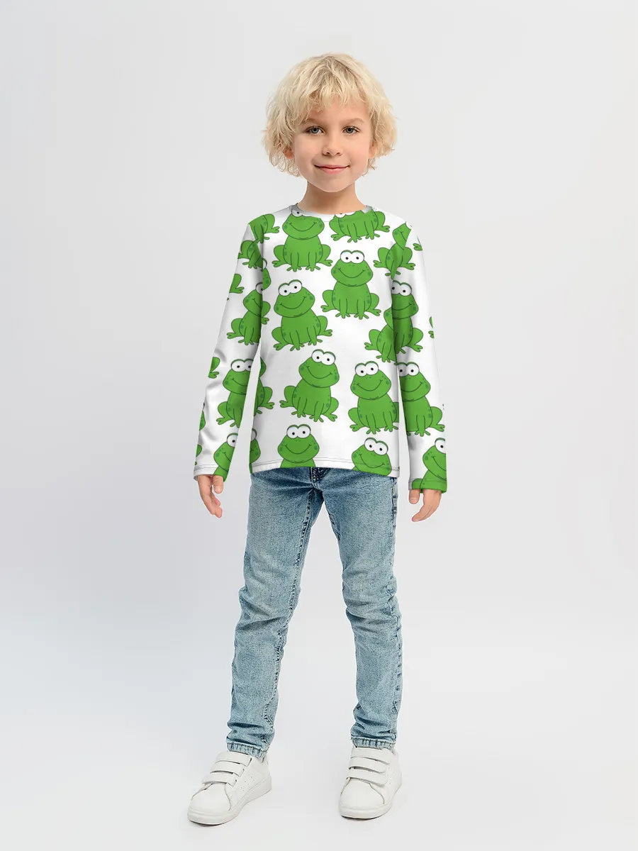 Детский лонгслив / Лягушки