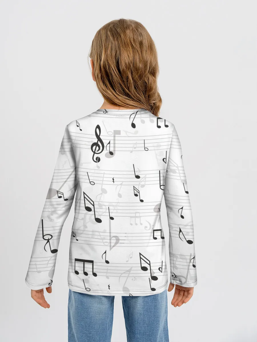 Детский лонгслив / ноты