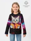 Детский лонгслив / Кот с едой
