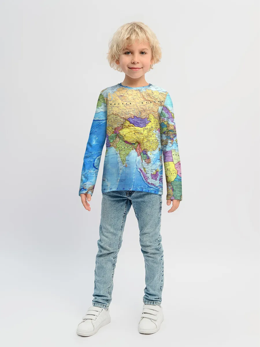 Детский лонгслив / Карта 10