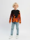 Детский лонгслив / Огонь с искрами