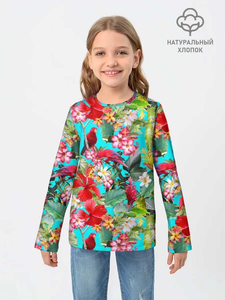 Детский лонгслив / Тропический мир