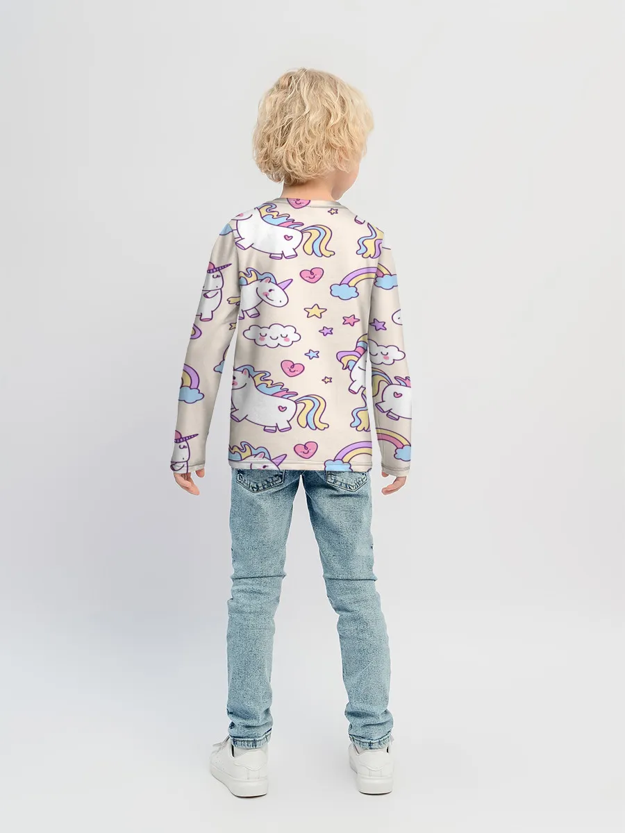 Детский лонгслив / Радужные Единорожки