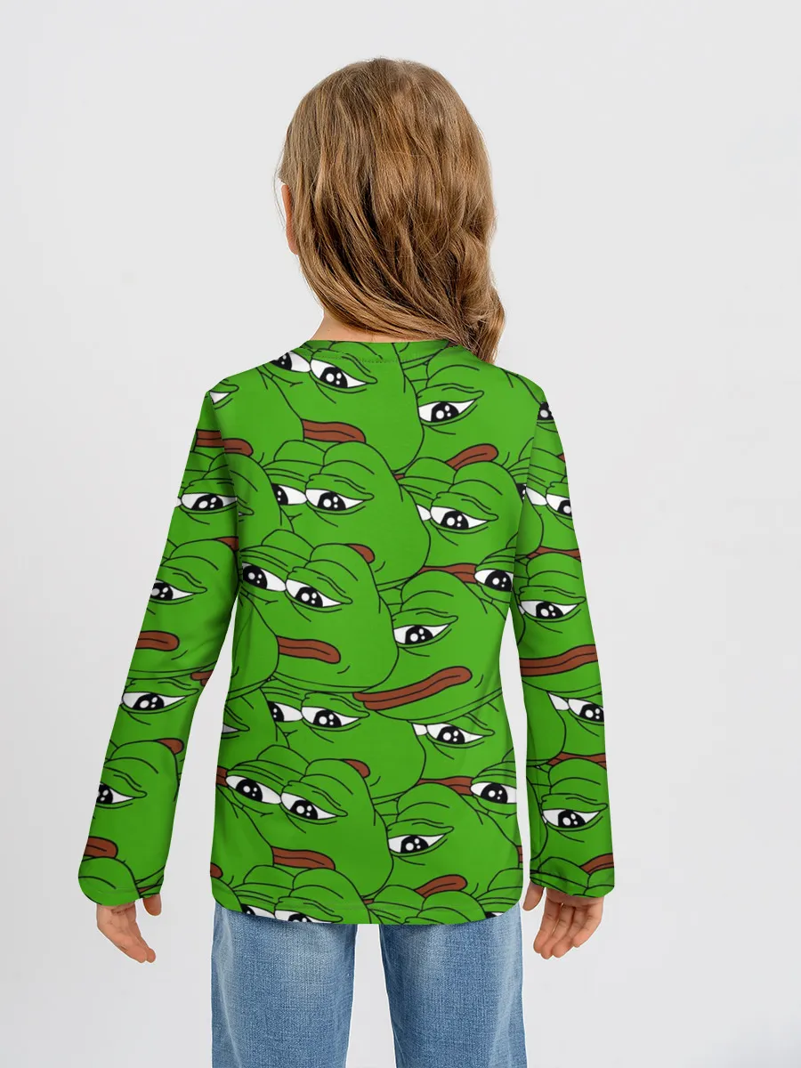 Детский лонгслив / Sad frogs