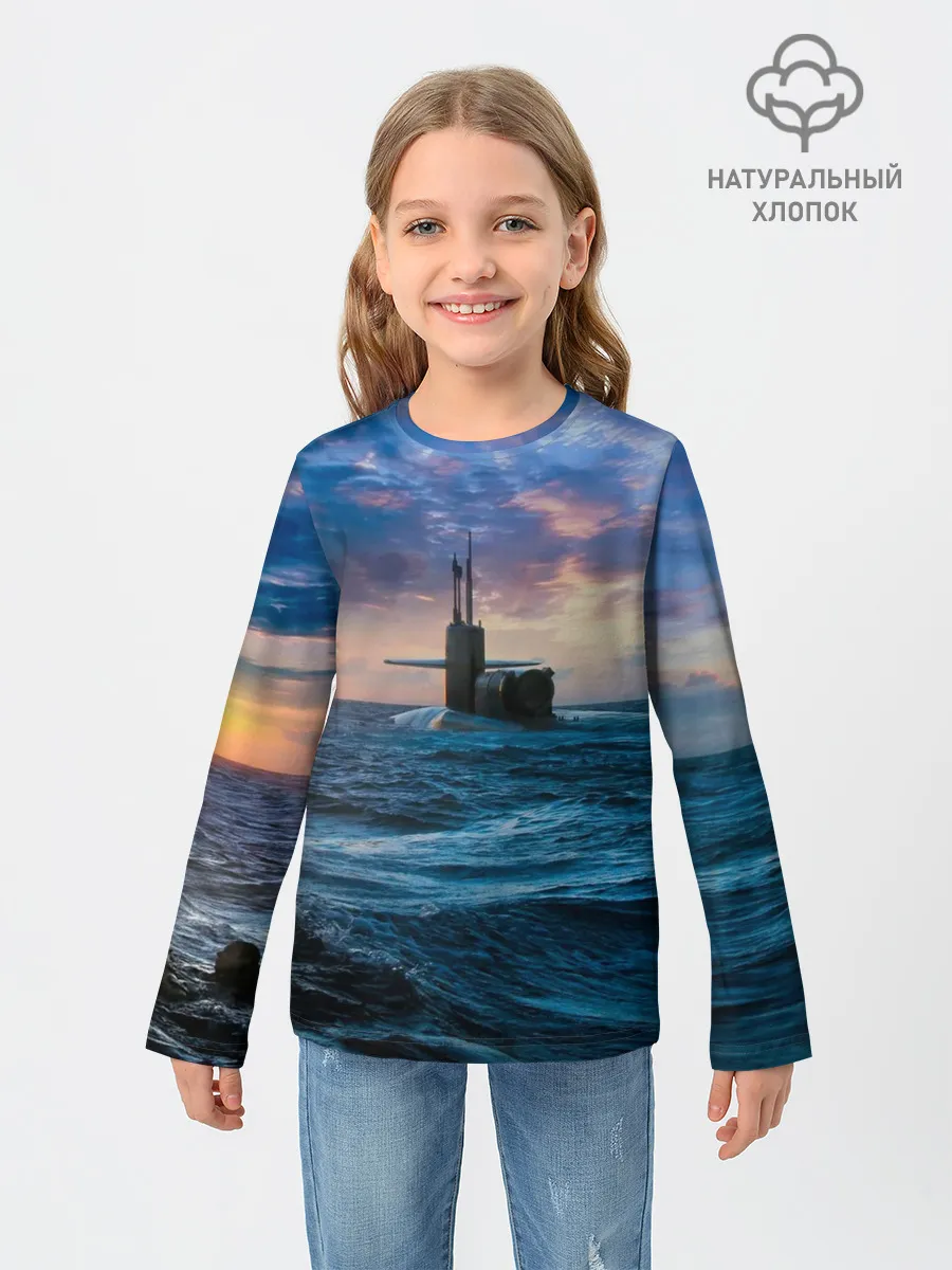 Детский лонгслив / Подводная лодка