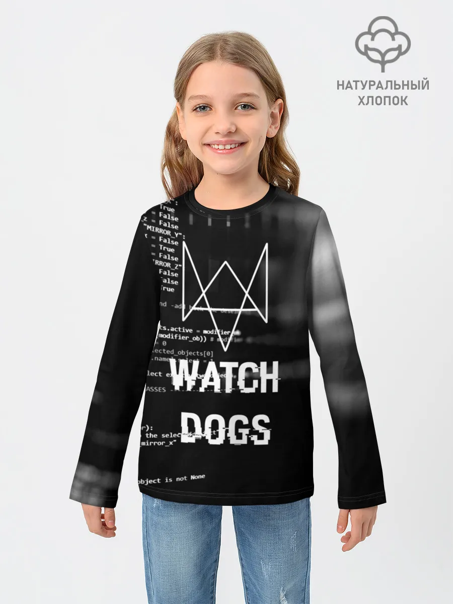 Детский лонгслив / Wath dogs 2 Хакер