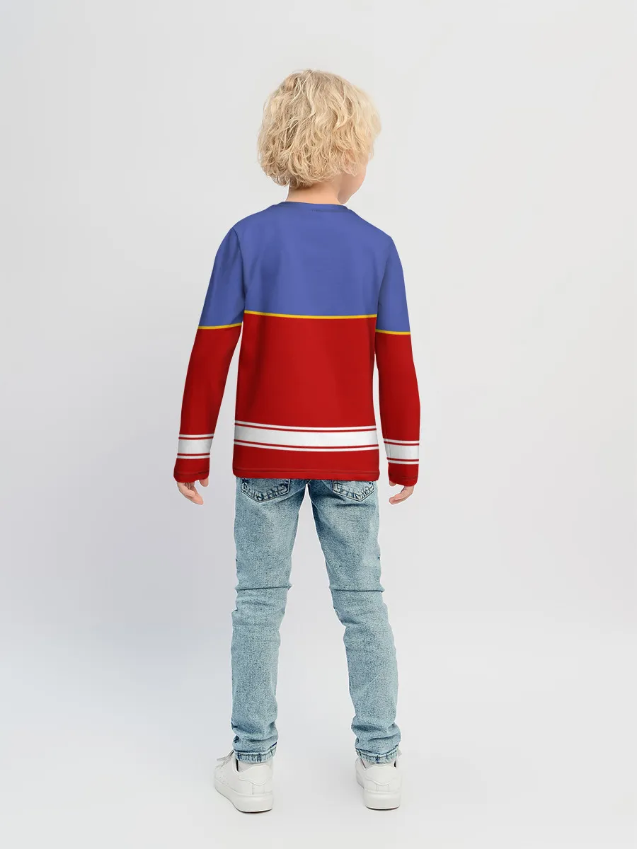 Детский лонгслив / Хоккеист Олег