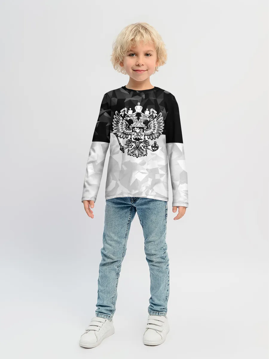 Детский лонгслив / RUSSIA BLACK X WHITE | РОССИЯ