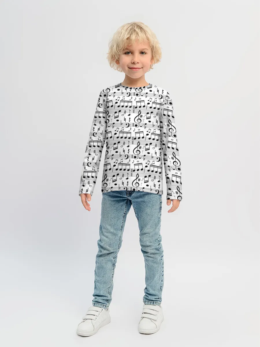 Детский лонгслив / Нотный стан